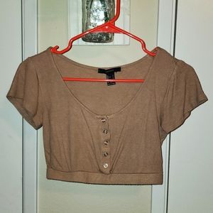 Taupe crop top size S